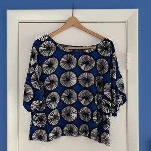 Marimekko short-sleeve batik-style shirt
